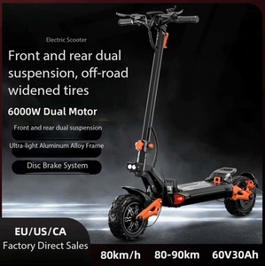 สกู๊ตเตอร์ไฟฟ้าสำหรับผู้ใหญ่ 60V 30AH 11 นิ้ว ขับเคลื่อนสองล้อ โครงสร้างอลูมิเนียม ความเร็วสูงสุด 80 กม./ชม. ระยะทางวิ่งไกล 90 กม. ประสิทธิภาพสูง ความเร็วสูงพิเศษ - Product Image 5