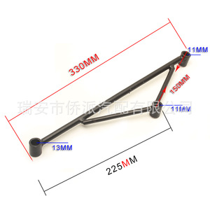 Fuxi Qiaoge Scooter Exhaust Mid Section <b>Bracket</b> GY6 125 Steel Gray Motorcycle Modification Part - Product Image 4