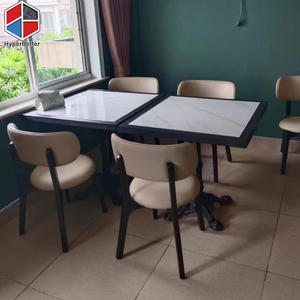 <span class=keywords><strong>Table</strong></span> à manger en faux <span class=keywords><strong>marbre</strong></span> à bord en bois de noyer pour restaurant et bistro avec <span class=keywords><strong>pied</strong></span> de <span class=keywords><strong>table</strong></span> français - Product Image 3