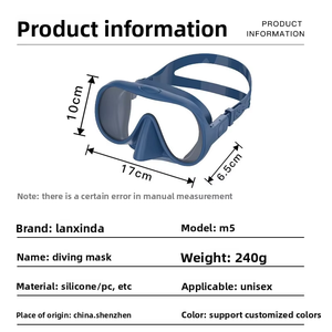 Rahmenlose Maske - Neopren-Einzelglas für Tauchen und Schnorcheln, Pink, Klein, Gehärtetes Glas - Product Image 5