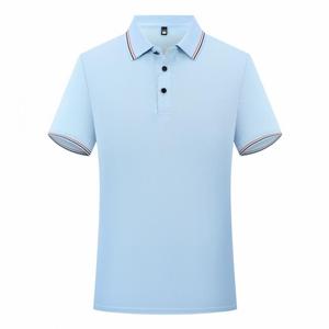Leichtes Atmungsaktives Polyester-Poloshirt mit Buntem Streifendesign und Kragen, in 8 Farben Erhältlich für Männer und Frauen - Product Image 3