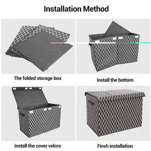 Hot Selling Products Non-woven Fabric Collapsible <b>Storage</b> <b>Box</b> with Folding Lids and Fabric Handles - Product Image 6