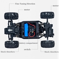 Nouveaux modèles populaires de camion télécommandé tout-terrain à grande vitesse, Rock Crawler, tout-terrain, intérieur-extérieur, jouet de voiture, expert 4 canaux