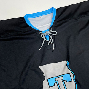 Custom Unisex Team Name Hockey Jerseys Embroidery Logo Breathable Plus Size Tackle Twill Ice Hockey Jersey - Product Image 3