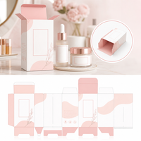 Boîte en carton pliable personnalisée pour flacon de soin de la peau, pot de crème avec panneaux en carton imprimés, carton de qualité supérieure