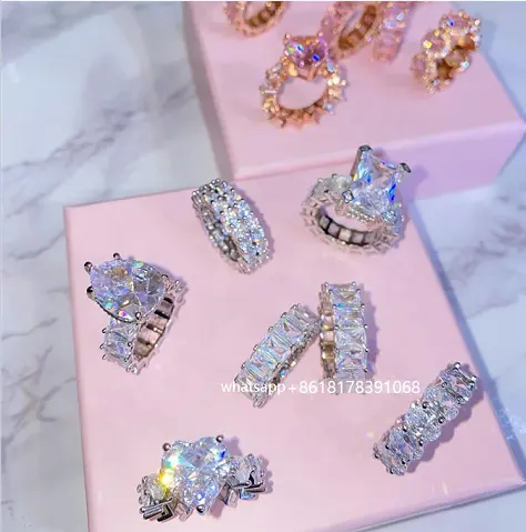 2022 Лидер продаж новый дизайн модные 18-каратные литые золотом Сердце 925 Стерлинговое серебро кольцо циркон кольцо для мужчин и женщин