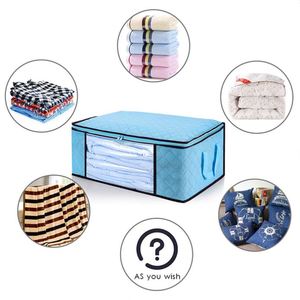 Dust-proof Non-woven <b>Foldable</b> Non-woven Storage <b>Bag</b>,Hot Selling Non-woven Clothing Quilt Organizer <b>Bag</b> Storage <b>Bag</b> with Zipper - Product Image 5