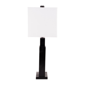 Lampada da Tavolo Geometrica con Base in Legno, Illuminazione Moderna d'Accento per Camera da Letto, Soggiorno e Scrivania - Product Image 3