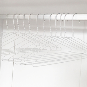 YC Cheap Wholesale 16" White Powder Coated Laundry Dry Cleaner <strong>Wire</strong> <strong>Hanger</strong> - Product Image 3