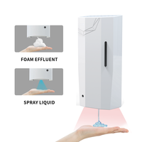 Dispenser Sabun Cair Otomatis Tanpa Sentuh AOLQ, Pemasangan di Dinding, Sensor Gerak, Botol Isi Ulang Cairan Busa, Penyemprot Sanitizer