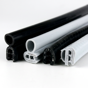 Joint d'étanchéité en caoutchouc silicone à installation facile, bande de protection de bord de porte en forme de U, noyau en acier inoxydable, résistant à la chaleur et aux produits chimiques HR-09S - Product Image 1
