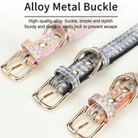 Collier de luxe pour chien GorisPet avec gravure personnalisée, double anneaux en D, accessoires suspendus, doublure en coton spatial, matériau PU, motif à carreaux