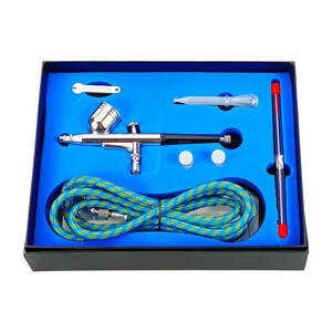 Kit aérographe 130K double action à alimentation par gravité, gobelet de 7,0 cc, vitesse réglable, ensemble de peinture artistique - Product Image 1