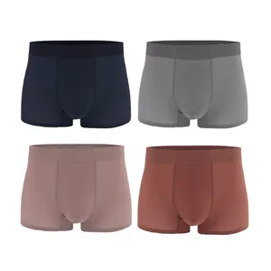 High Quality Wholesale Custom Logo Plus Size Men Shorts Briefs Underwear Solid Colors Men's Boxers Underwear