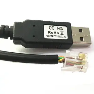 USB để RJ11 RJ12 6P4C adapter nối tiếp Cáp điều khiển