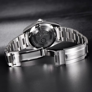 Montre mécanique PAGANI DESIGN pour homme, calendrier, aiguilles romaines, saphir, acier inoxydable, cadran 40-44 mm, fermoir pliant, mouvement japonais - Product Image 4