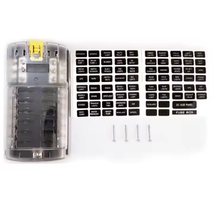 &lt;span class=keywords&gt;&lt;strong&gt;LED&lt;/strong&gt;&lt;/span&gt; 표시기가있는 자동차 해양 보트 트랙터 용 12 웨이 블레이드 퓨즈 홀더 블록 박스 날아간 퓨즈 적합 제작 구리 플라스틱 - Product Image 4