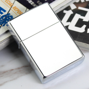 Briquets à <span class=keywords><strong>kérosène</strong></span> pour cigarettes et cigares en métal argenté de luxe personnalisés avec logo, accessoires pour fumeurs - Product Image 1