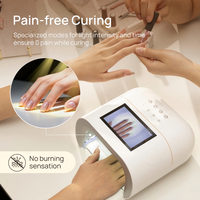 Lámpara de Uñas Profesional con Sensor Inteligente IA, Secador de Gel UV LED Profesional, Secado Rápido y Amigable con la Piel en 120s para Manicura y Pedicura en Salón