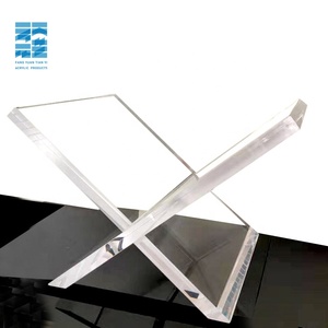 OEM pmma acrylic X-shape book holder clear acrylic book display stand Acrylic Book Easel