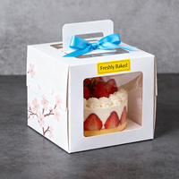 Scatola Personalizzata per Asporto di Torte, Pane, Cioccolato, Bento, Design per Confezioni di Dessert in Plastica con Finestra
