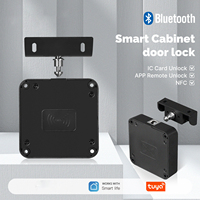 Serrure de porte intelligente Wi-Fi Tuya avec contrôle à distance par application, surveillance, déverrouillage sans clé par carte IC, pour armoire, casier, meuble, tiroir, Cloud