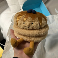 Nouvelle série de jouets en peluche Jelly Catt Fun Food : Délicieuse crêpe au sirop d'érable et aux myrtilles pour le thé de l'après-midi, un cadeau délicat pour femmes