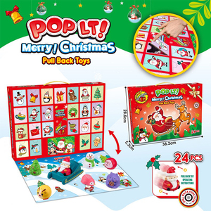 Boîte-cadeau de Noël Poke Fun Pull Back Cars Holiday Surprise 24pcs Boîte aveugle pour enfants Faveurs de fête de Noël et bas de Noël - Product Image 2