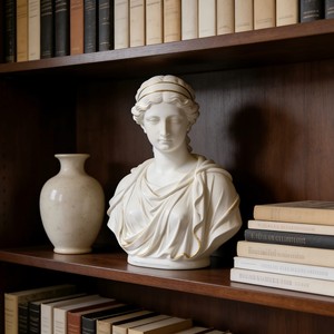 BZY <span class=keywords><strong>Scultura</strong></span> in Resina Personalizzabile, Busto di Dea <span class=keywords><strong>Greca</strong></span>, Ornamento Moderno per l'Ingresso di Casa - Product Image 5