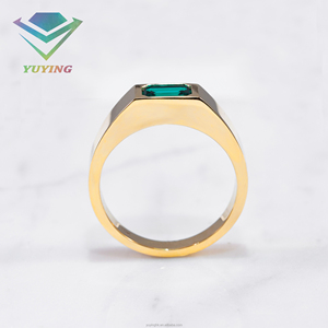 Bague personnalisée sur mesure, bague émeraude plaquée or, argent sterling 925, taille coussin/marquise, cadeau pour femme, bague tendance, la plus populaire - Product Image 2