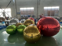 Logo personnalisé gonflable boule à miroir paillettes ballons scellés PVC pour la publicité d'événements promotionnels décoration de scène de fête de mariage