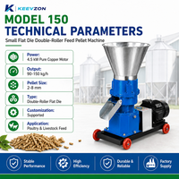 Machine à granulés d'aliments pour animaux à entraînement électrique, haute efficacité, petit encombrement, pour usage agricole (bovins, porcs), avec trémie d'alimentation large