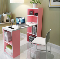 Bureau d'ordinateur d'étude d'étudiant avec étagère de rangement Bureau d'écriture Bibliothèque pour étudiants et professionnels