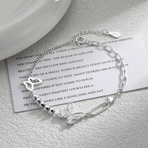 S925 <b>Sterling</b> <b>Silver</b> Spliced Hollow Butterfly <b>Bracelet</b> Niche Exquisite Gentle Gift Temperament Versatile <b>Bracelet</b> For Women - Product Image 3