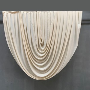 Rideau de fond de scène de mariage en soie de lait, style luxe léger, avec franges en feuille de lotus en <span class=keywords><strong>cascade</strong></span> - Product Image 5