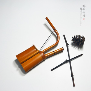 Bamboo Tobacco Pipe Bent Type ZYG 01 Smoking Accessory Personal Gift - Product Image 2