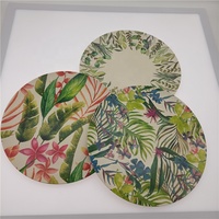 Assiette ronde en Fiber de bambou, 25cm, imprimée sur mesure, réutilisable, sans BPA, écologique, mélamine, vente en gros