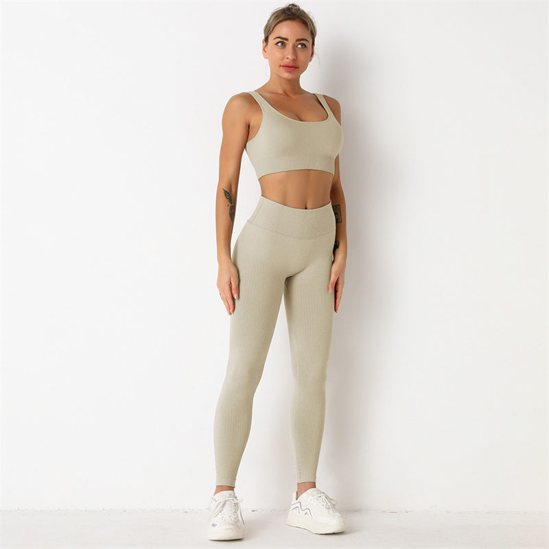 New Fashion Modern Breathable Workout Clothing Women Active Wear  Yoga Pants  BRA  9 colors Hot Sale