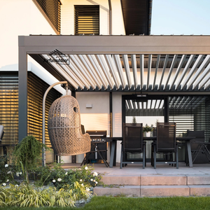 Pérgola Bioclimática de Aluminio con Techo de Láminas, Kits de Pérgola Bioclimática de Aluminio <span class=keywords><strong>Airfun</strong></span> - Product Image 3