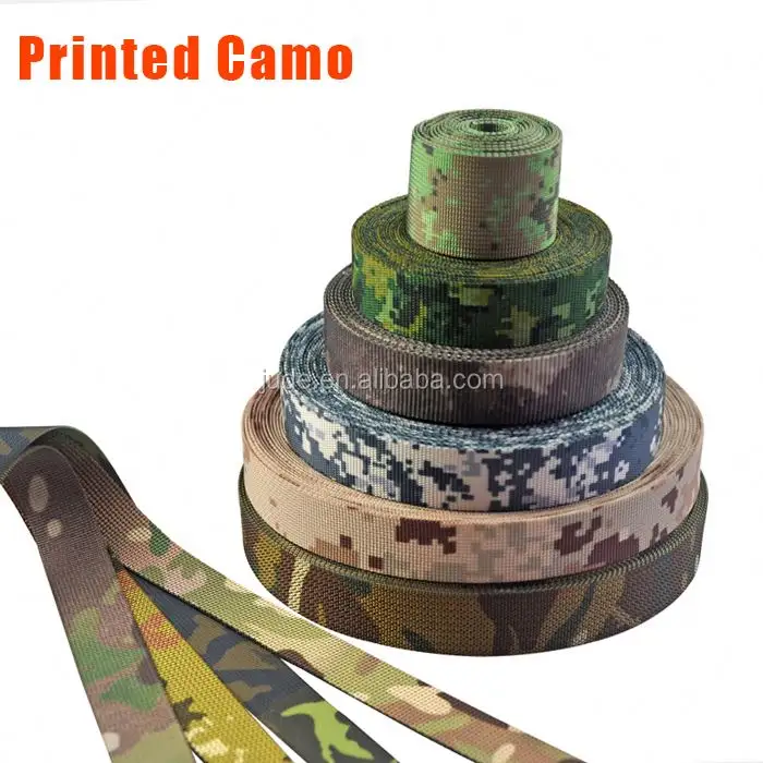 Jude Hot Bán Vải Dây Đeo In Băng Nylon Chiến Thuật 25Mm Camo In Ngụy Trang 1 "Camo Ngụy Trang Vải Băng