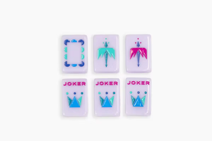Tuiles de Mahjong américaines en acrylique monocouche de qualité supérieure, série Halo, ligne classique moderne de luxe, couleur lilas, pliables et écologiques - Product Image 6