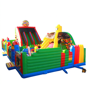 Château gonflable géant WINSUN et combo château rebondissant avec trampoline - Matériel PVC ignifuge et imperméable, installation facile - Product Image 1