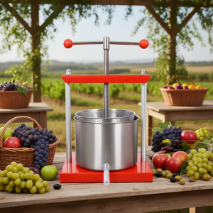 Prensa manual de frutas de acero inoxidable de 0.53 galones para jugo, vino, aceite de oliva, prensado en frío y en caliente, fácil de operar - Product Image 2