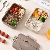Boîte à lunch en plastique scellé en silicone empilable Eco Frendley Cute Kids Accessoires Cuillère et Fourchette pour enfants Filles