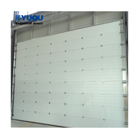Puerta de panel sándwich de chapa galvanizada motorizada Puerta seccional industrial de seguridad para garaje