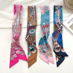 Bufanda de lujo de moda para mujer con estampado de cinta, bufanda larga vintage, accesorios para el cabello, lazo para el pelo, venta al por mayor - Product Image 1