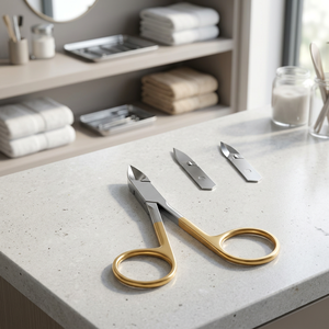 ASAP Professional Handmade Cuticle Trimmer Eco-friendly Stainless Steel Nipper <b>Top</b> Ranking Half Gold Scissors Wide Jaw Opening - Product Image 3