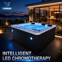 Bain à remous extérieur moderne YUNMAN 2,4 m, spa hydro-massant en acrylique, design autoportant pour villa, garantie 5 ans