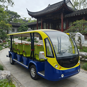 Autobús Eléctrico de Patrulla y Turismo de 14 Pasajeros, Azul y Blanco, Producción de Fábrica, Venta Caliente, Autobuses Urbanos en Venta - Product Image 2