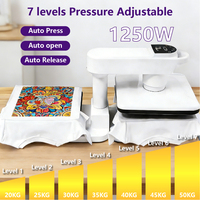 Presse à chaleur double 360° 15x15 avec double poste de travail, déverrouillage automatique, 7 niveaux de pression, machine de sublimation à double rotation